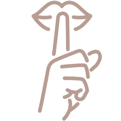 口元に人差し指を持っていっている様子のイラスト